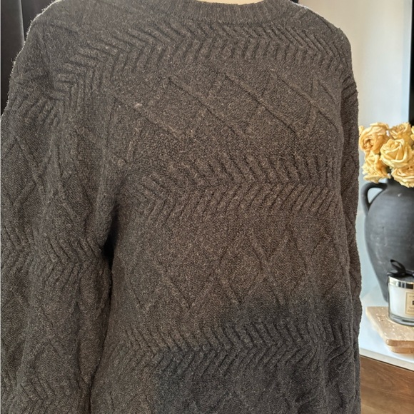 William Rast Gray Cable Knit Sweater - Picture 2 of 4